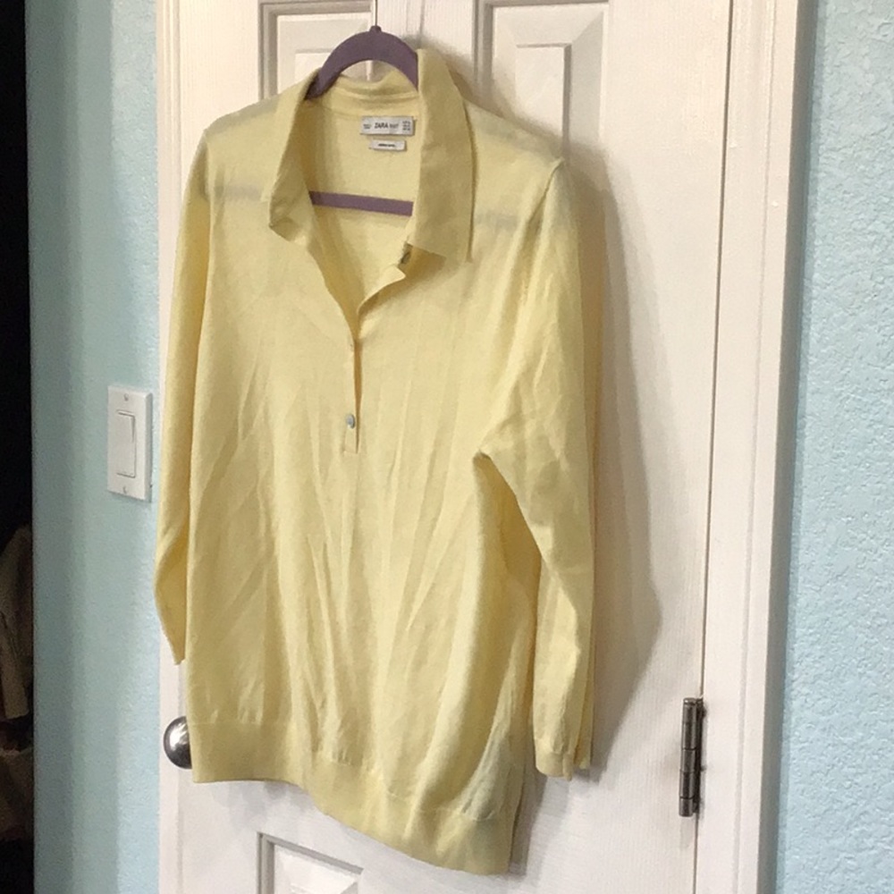 Yellow knit sweater
